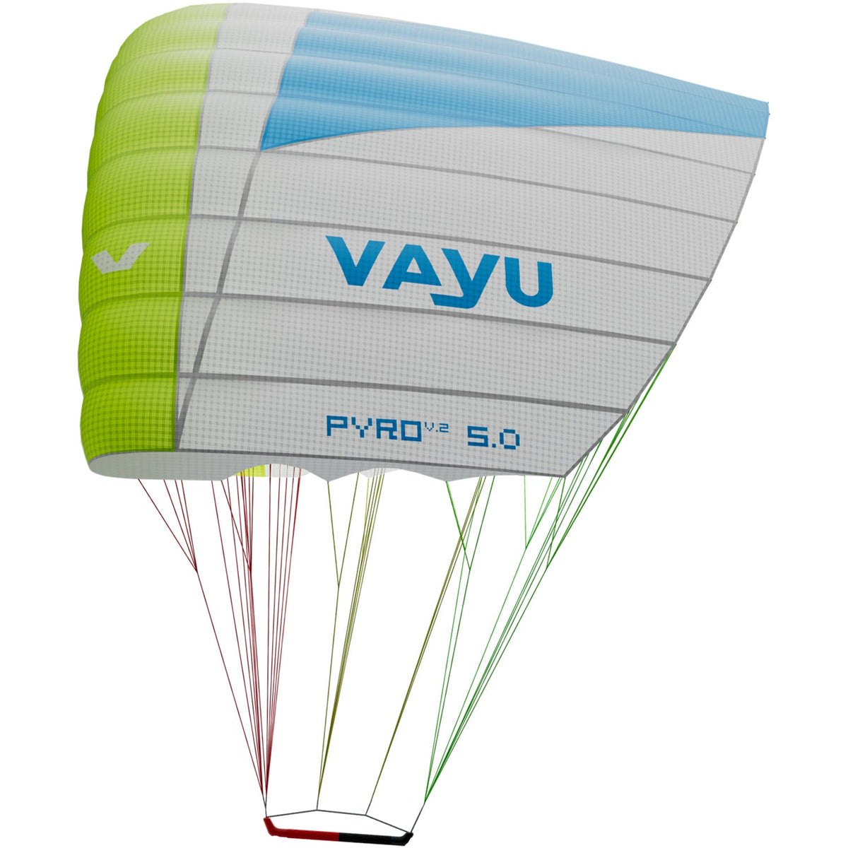 Vayu Pyro V2 parawing – Lime Green / Sky Blue